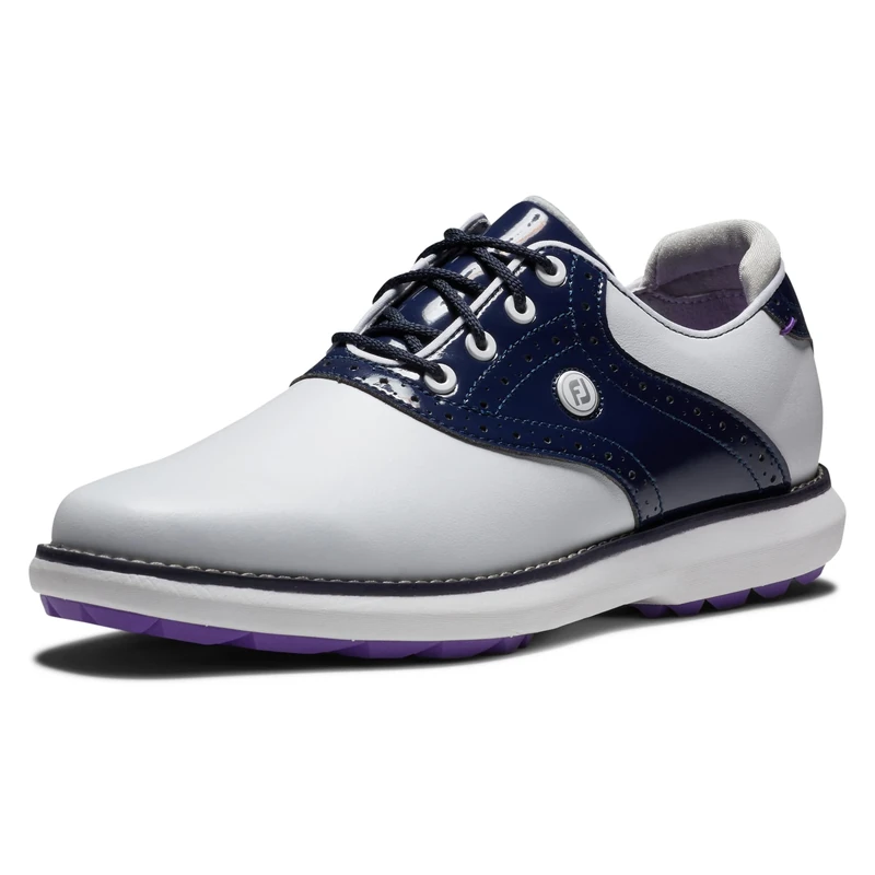 FootJoy FJ Traditions White/Navy/Purple, 5.5