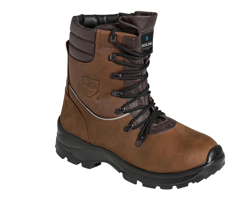 Ratioparts Unisex Ecoline Schnittschutzstiefel Sicherheitsschuhe Klasse 2 Braun Größe 45 Forestry Boots, Brown, 10.5 UK - Image 1