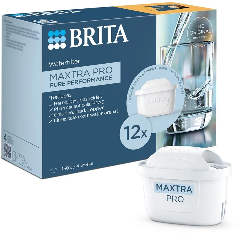 BRITA Water Filter Cartridge MAXTRA PRO Pure Performance - 12 Pack