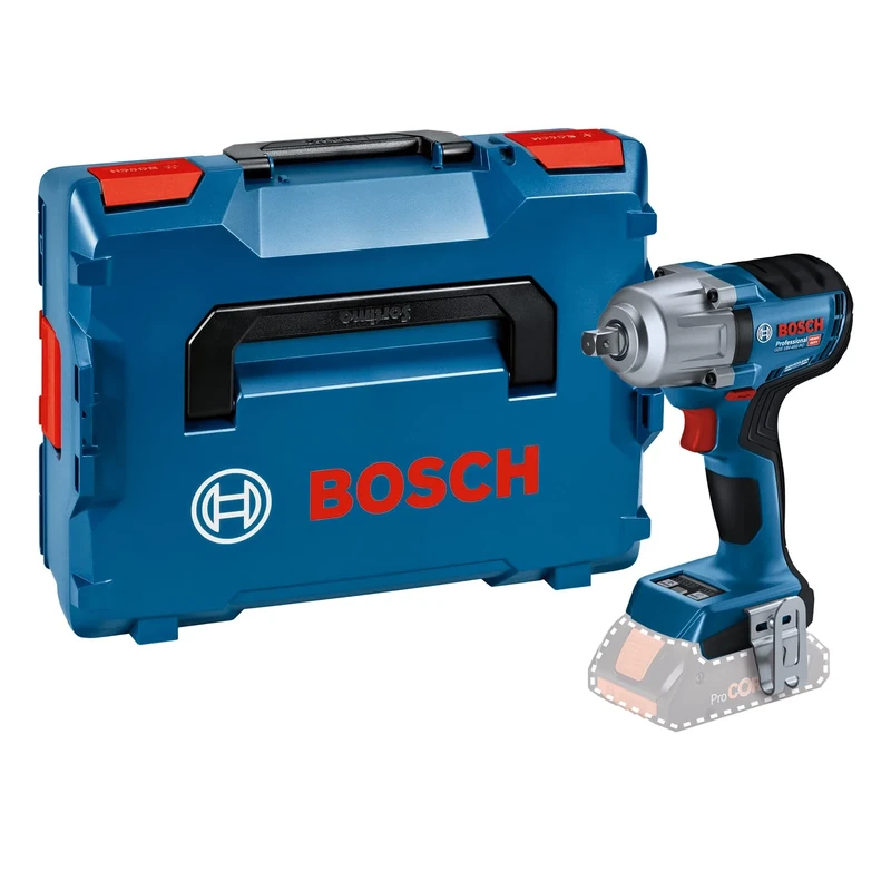 Bosch Professional 18V System Cordless Impact Wrench GDS 18V-450 PC (450 Nm Tightening, 800 Nm Breakaway Torque Performance, Bluetooth Low Energy Module, L-BOXX)