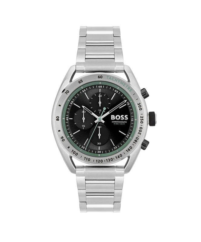 BOSS Chronograph Quartz Watch for Men Center Court Collection with Silver Stainless Steel Bracelet - 1514023