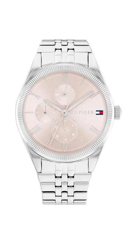 Tommy Hilfiger Analogue Multifunction Quartz Watch for Women with Silver Stainless Steel Bracelet - 1782590