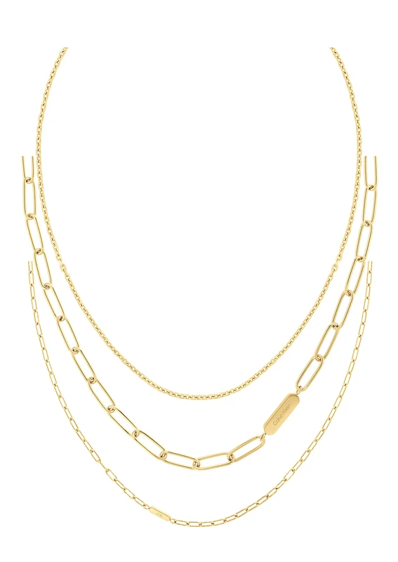 Calvin Klein Women's GIFT SET Collection Set of 3 Necklaces in Yellow Gold - 35000433