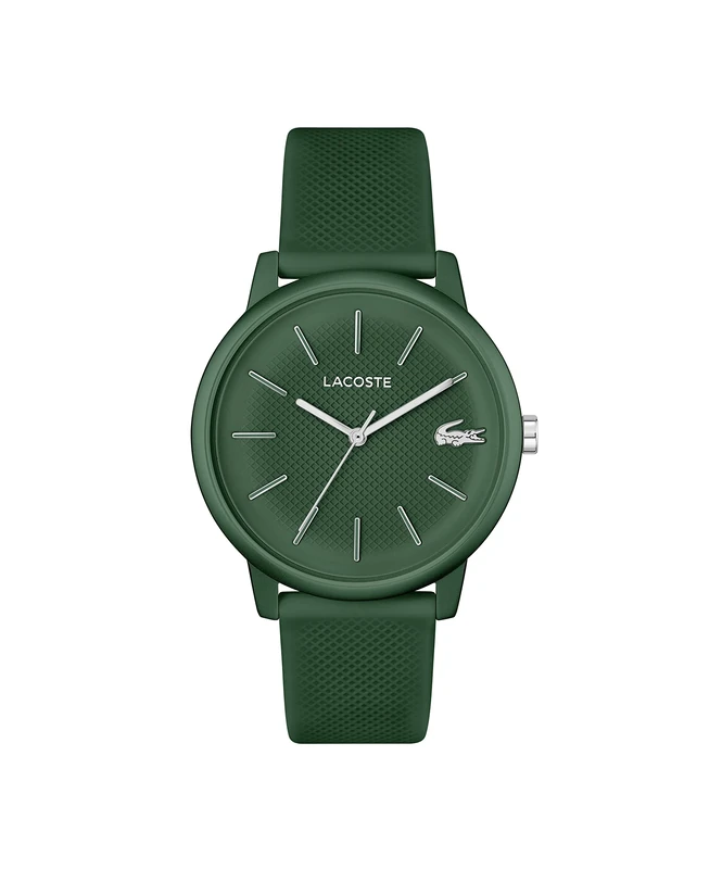 Lacoste Analogue Quartz Watch for Men LACOSTE.12.12 Move Collection with Khaki Silicone Bracelet - 2011238
