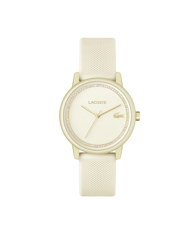 Lacoste Analogue Quartz Watch for Women LACOSTE.12.12 GO Collection with Champagne Silicone Bracelet - 2001288