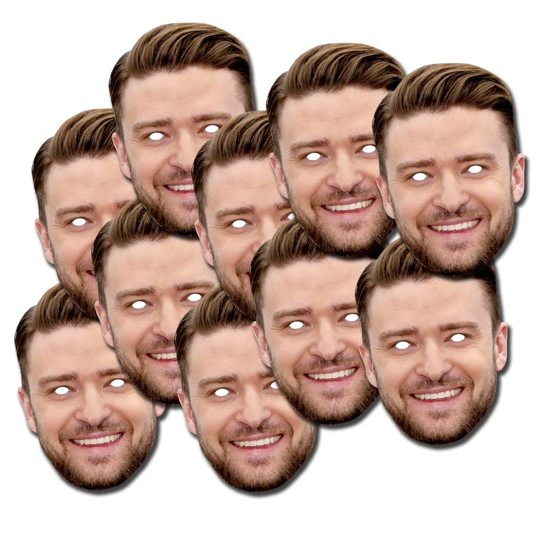 Personalised Photo Face Masks - DIY or Ready To Wear - Custom kits For Hen do, stag do, birthday party - 39 Masks RTW