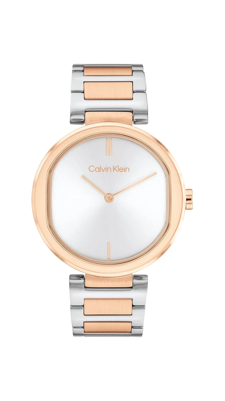 Calvin Klein Analogue Quartz Watch for Women CK Sensation Collection with Two-Tone Stainless Steel Bracelet - 25200251