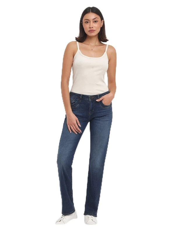 LTB Jeans - Women's Vilma - Mid Waist - Straight Leg Jeans - Trousers, Zayla Wash 54562, 25W x 30L