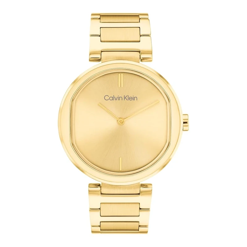 Calvin Klein Analogue Quartz Watch for women with Gold colored Stainless Steel bracelet - 25200252