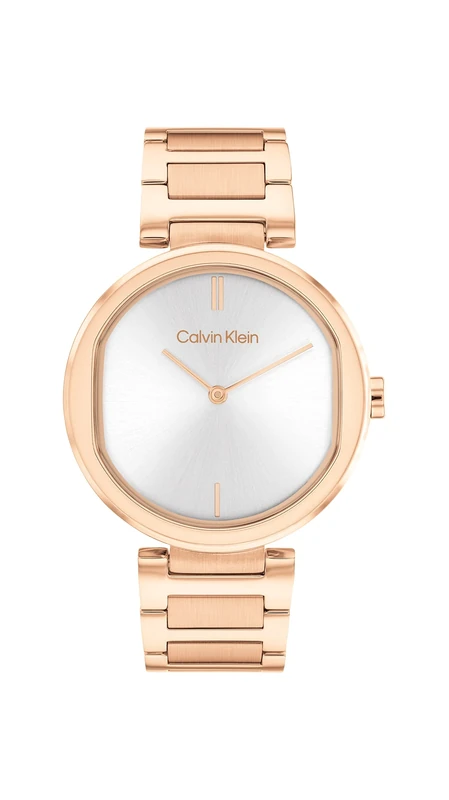 Calvin Klein Analogue Quartz Watch for Women CK Sensation Collection with Rose Gold Colored Stainless Steel Bracelet - 25200253