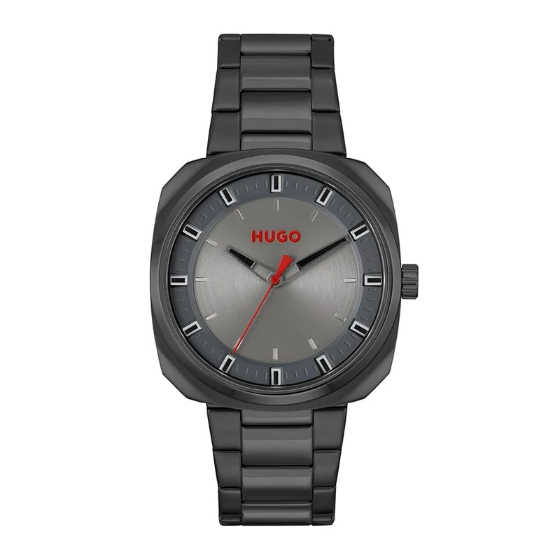 HUGO Analogue Quartz Watch for Men #Shrill Collection with Black Stainless Steel Bracelet - 1530311