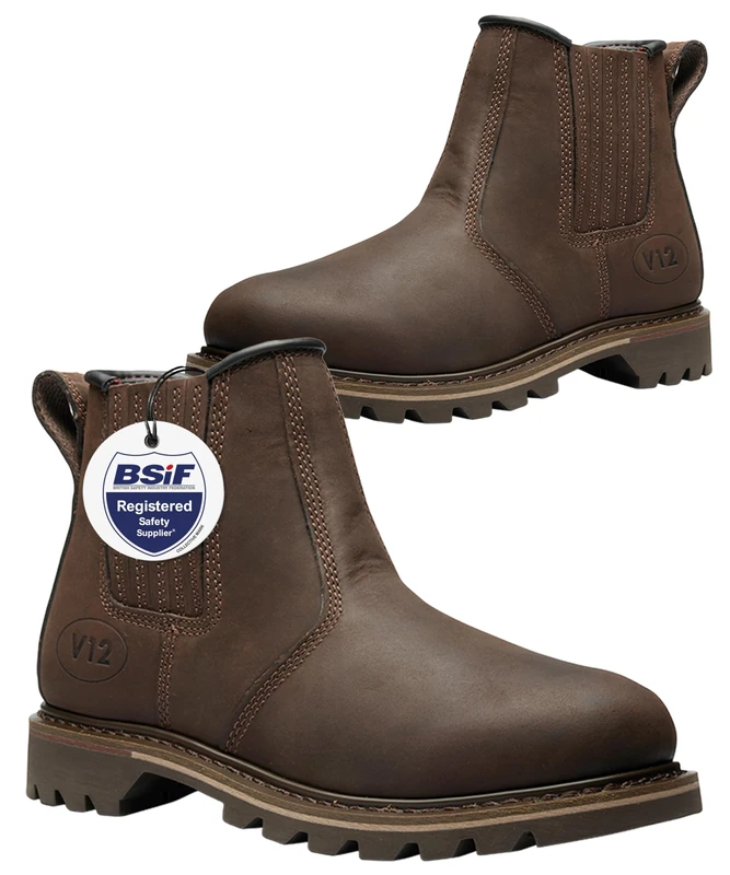 V12 Rancher V1261 Chelsea Boots - Brown Oiled Leather UK 10