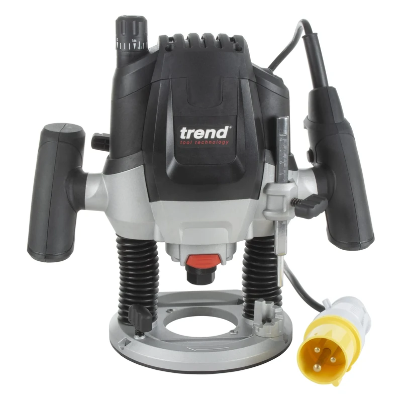 Trend T7 1/2 Inch Variable Speed Workshop Router, Perfect for Kitchen Fitting, Worktop Joints & Timber Profiling, 1750W, 110V, Black, T7ELK