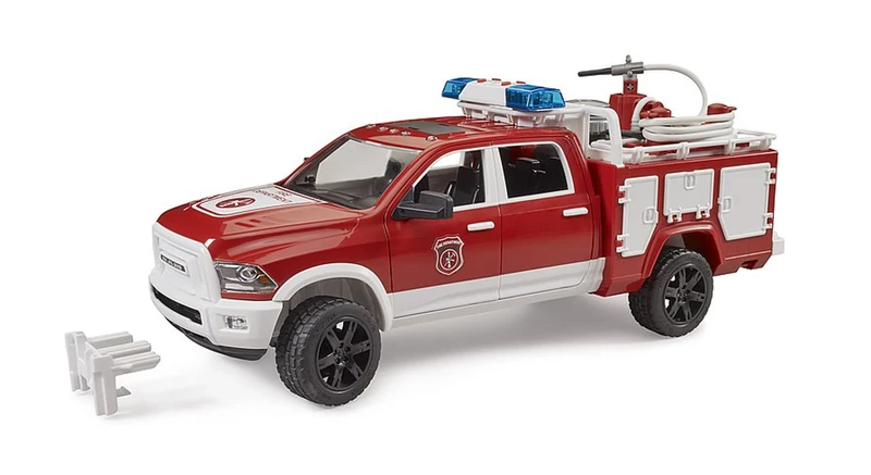 bruder 02544 RAM 2500 Fire Brigade Truck with L + S Module 1:16 Vehicles, Fire Engine, Fire Brigade Accessories, Toy from 4 Years