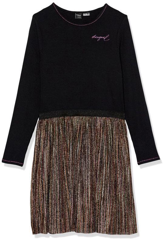 Desigual Girls Vest_Paula Casual Dress, Black,