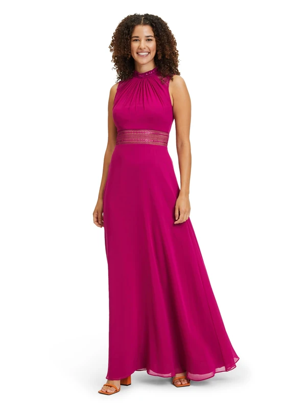 Vera Mont Women's Backless Evening Dress, Classic Pink, 8