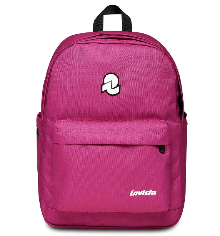 Invicta LAB School Backpack, Fuchsia – Double Compartment Backpack – Organiser Pocket, PC Pocket, Side Pockets for Water Bottle – Eco Material, Fuchsia, 30,5 x 39 x 21,5 cm, School