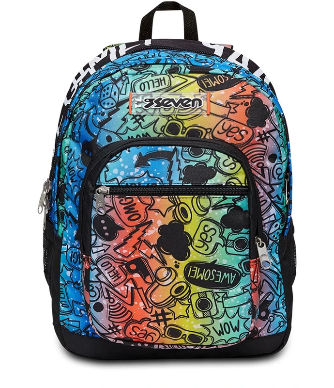 Seven FREETHINK BACKPACK WITH GAMING HEADPHONE, Jet Black, Taglia unica, School