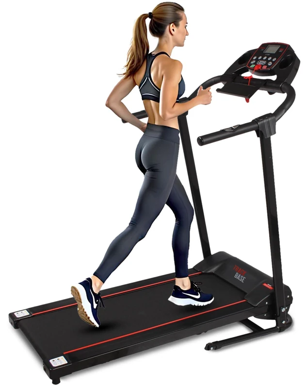 Smart Digital Folding Exercise Machine - Electric Motorized Treadmill with Downloadable Sports App for Running & Walking, Pairs to Phones, Laptops, & Tablets via Bluetooth, SereneLife SLFTRD18