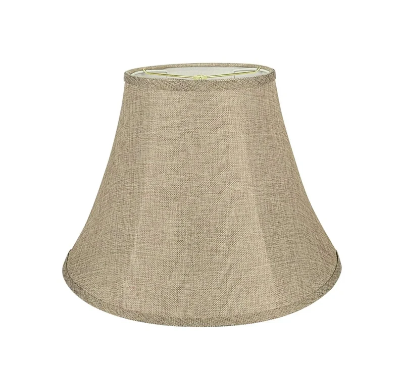 Aspen Creative 38001-2, Transitional Bell Shaped Collapsible Spider Construction Lamp Shade in Natural, 9" Top x 18" Bottom x 13" Slant Height, Set of 2
