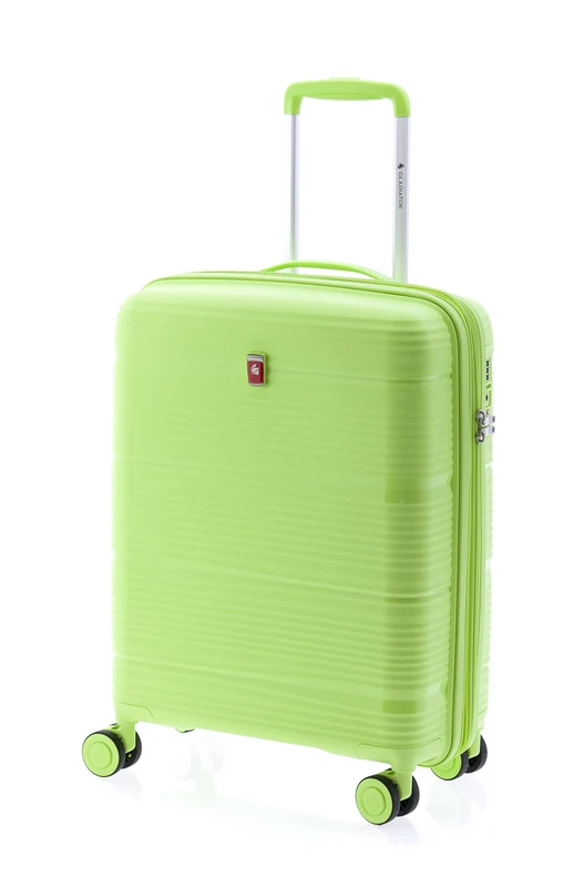 GLADIATOR Bionic 55cm Expandable Hard Spinner Hand Luggage, Light Green, de Mano, 55 cm, Expandable Suitcase, Hard and Spinner Wheels.