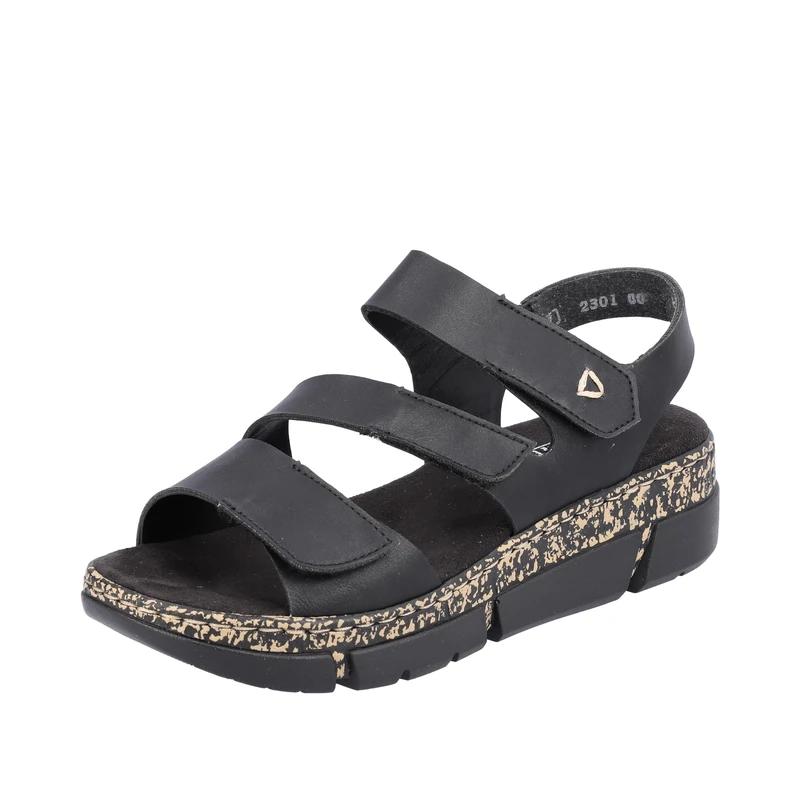 Rieker Women's V2301 Sandals, black, 5 UK