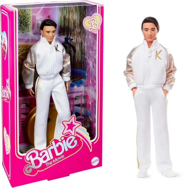Barbie The Movie Signature Ken in White and Gold Tracksuit Exclusive Doll HPK04 Gold, White