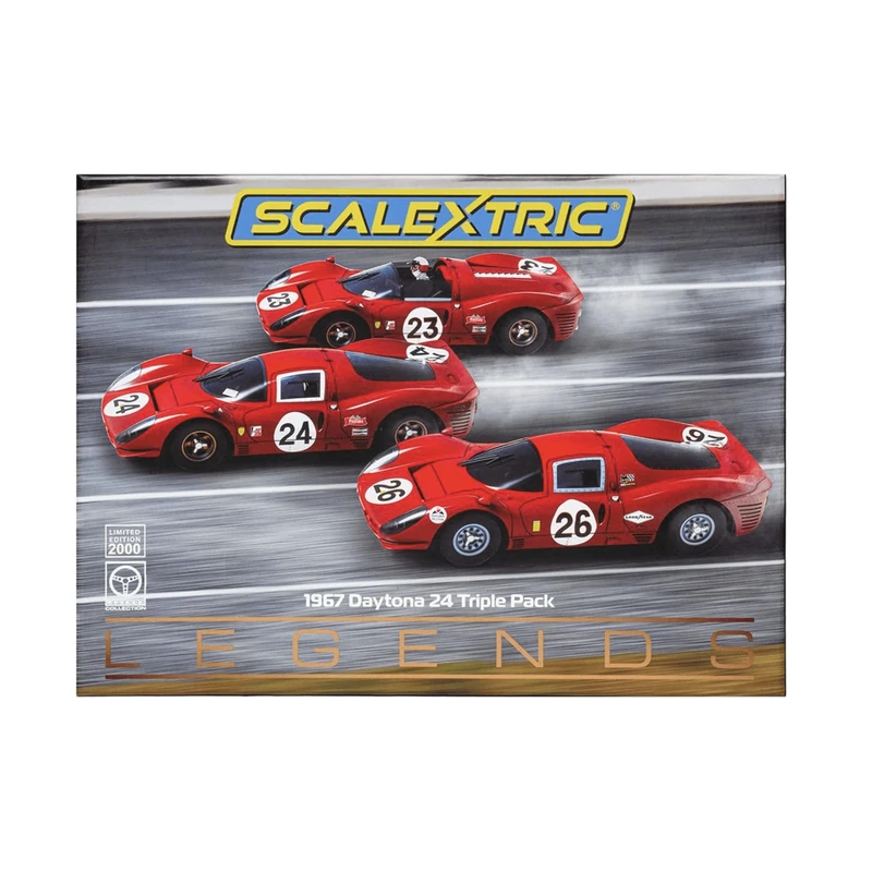 Scalextric 1967 Daytona 24 Triple Pack - 1:32 Car Pack, Red