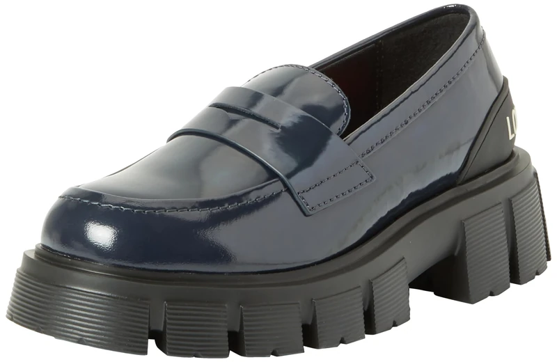 Love Moschino Ladies Ja10045g0h Drivers Loafers, Blue, 8.5 UK