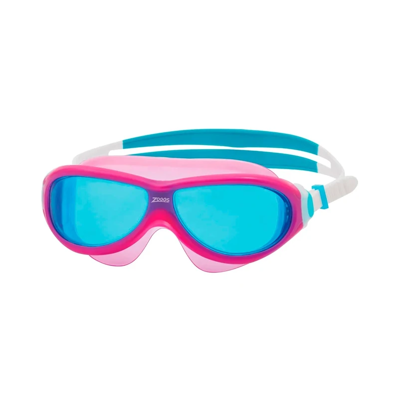 Zoggs Phantom Junior Mask - Pink White Tint Blue Swimming Goggles