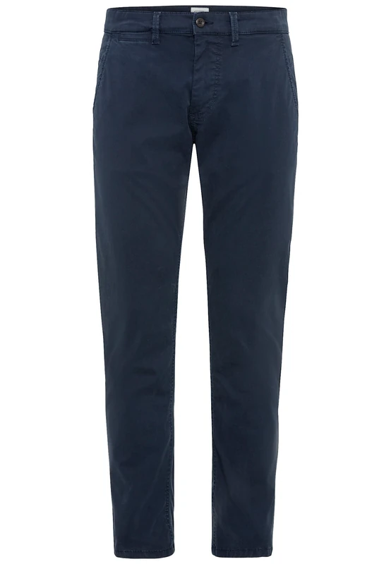 camel active Men's Slim Fit Chino, Blue, 33 W/38 L