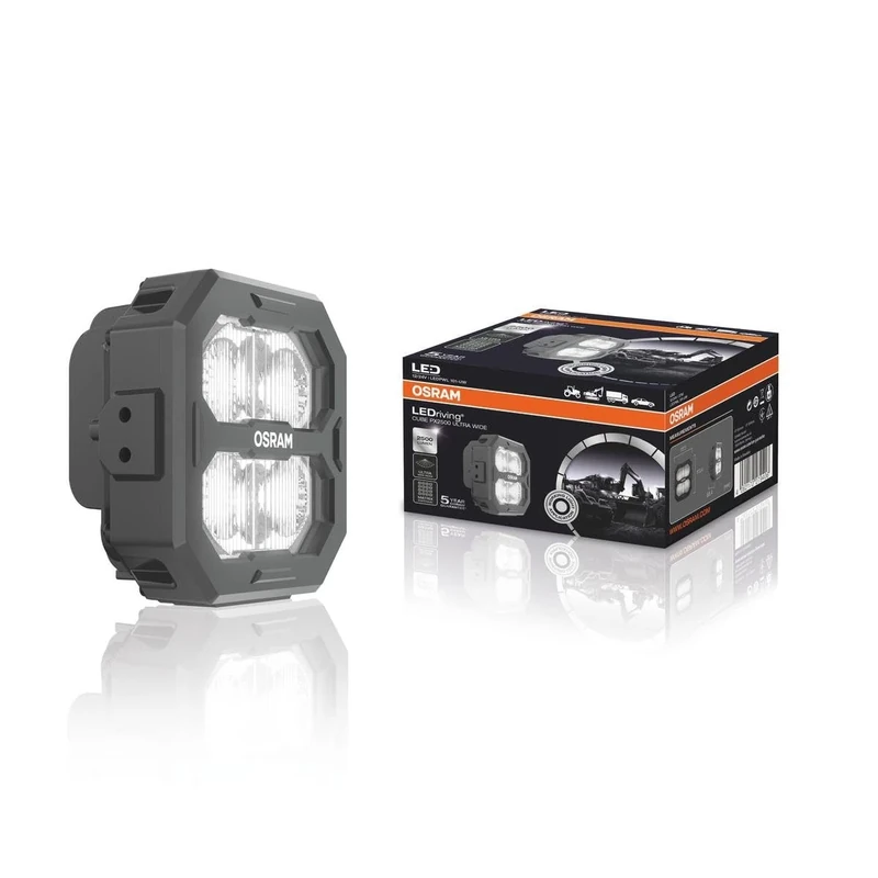 OSRAM LEDriving® Cube PX2500 Ultra Wide, LEDPWL 101-UW, Off Road LED Work Lights, 2500 lumens, Folding Box (1 Lamp)