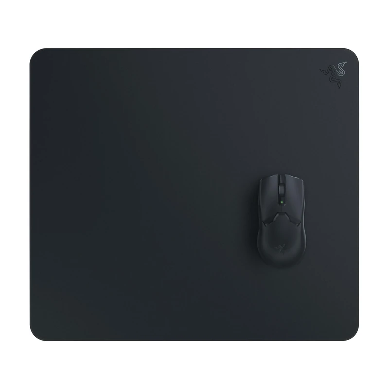 Razer Atlas - Glass Mouse Mat (Premium Tempered Glass, Ultra-Smooth Surface, Micro-Etched Surface, Dirt and Scratch-Resistant, Quieter Mouse Movements, Anti-Slip Rubber Base) Black
