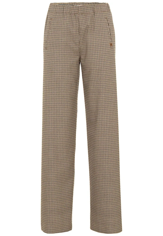 camel active Women's Trousers, Check Nougat, 30W x 30L - Image 1