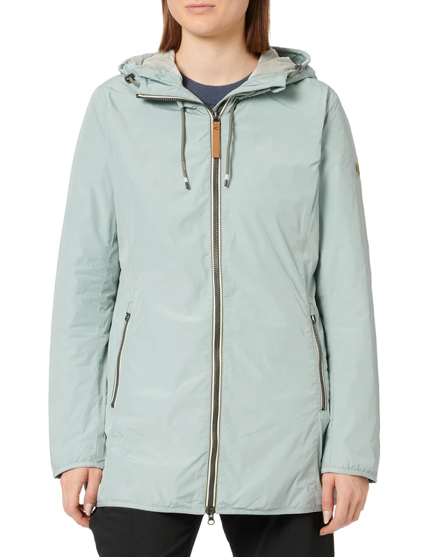 camel active Women's Long Windbreaker Jacket, Gray, XS/S