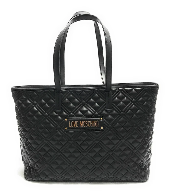 Love Moschino JC4166PP0H, SHOPPING BAG Woman, Black, One Size, Black, 37X29X14