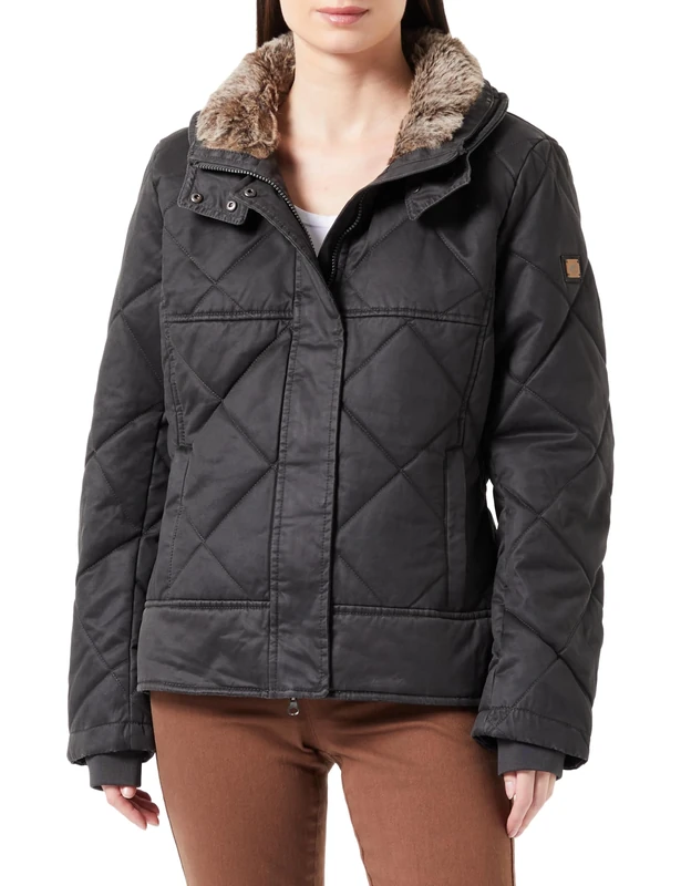 camel active Women's Short carbon jacket BLOUSON, black, 40