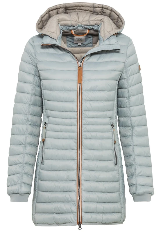 camel active Women's lange leichte Steppjacke Jacket, Grau,