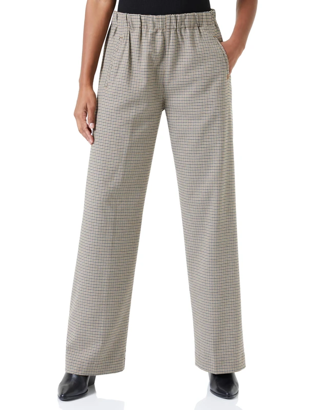 camel active Women's Trousers, Check Nougat, 32W x 32L