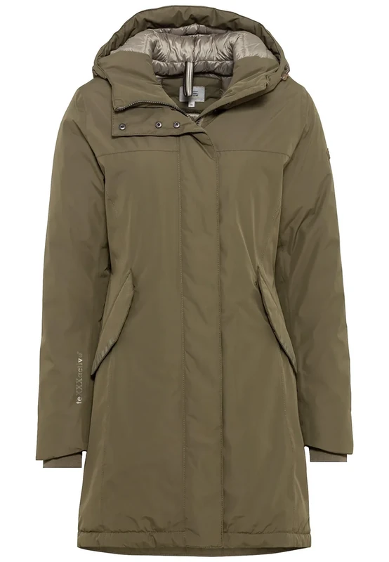 camel active teXXXactive® Women's Functional Coat Made from Recycled Polyester, Green, 16