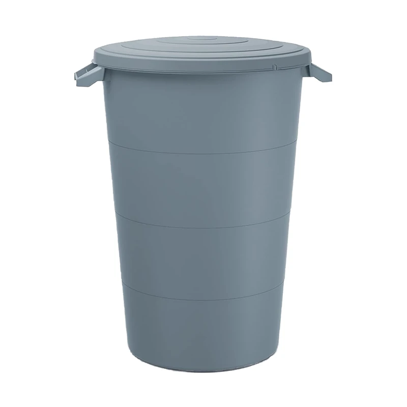 Prosperplast Grey Round Water Barrel, 80L, Dimensions 565x464x650mm