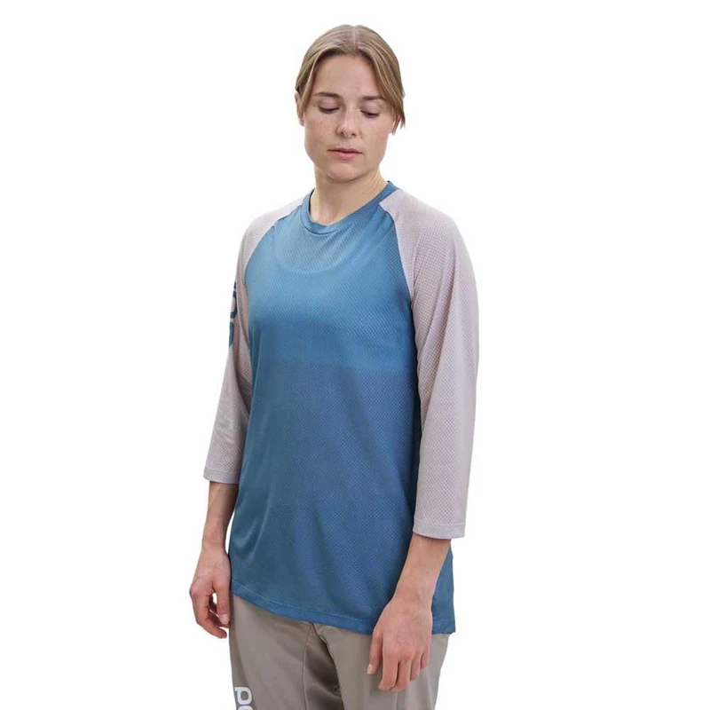 POC Womens W's MTB Pure 3/4 Jersey, Calcite Blue/Light Sandstone Beige, S UK - Image 1