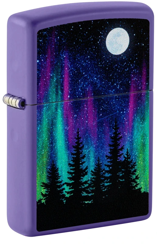 ZIPPO Norhern Lights Purple Matt 60006583 Night in The Forest Original Lighter