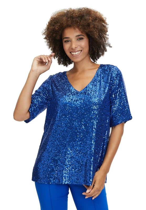 Vera Mont Vera Mont Women's 4784/4478 Blouse, Blue/Blue, 10