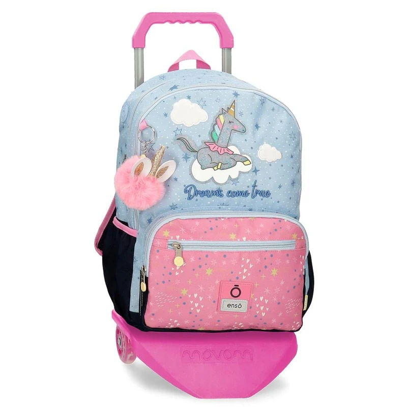 Enso Dreams come true Double Compartment School Backpack with Trolley Multicolor 32x44x17 cms Polyester