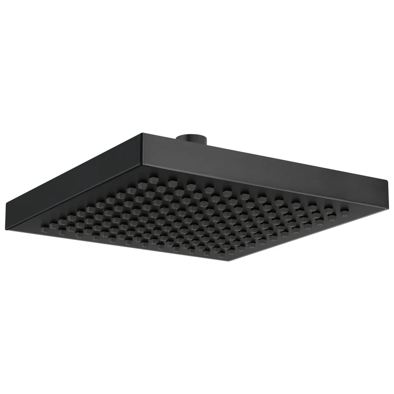Delta Faucet Black Single Jet Shower Head, Rain Shower Head, Black Square Shower Head, Matte Black Rain Shower, Metal Delta Rain Show Shower,
