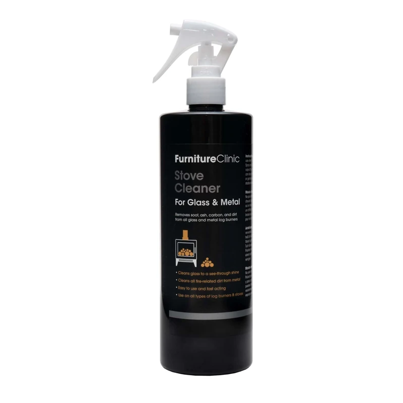Furniture Clinic Stove Glass Cleaner - 500ml Spray for Ash & Soot