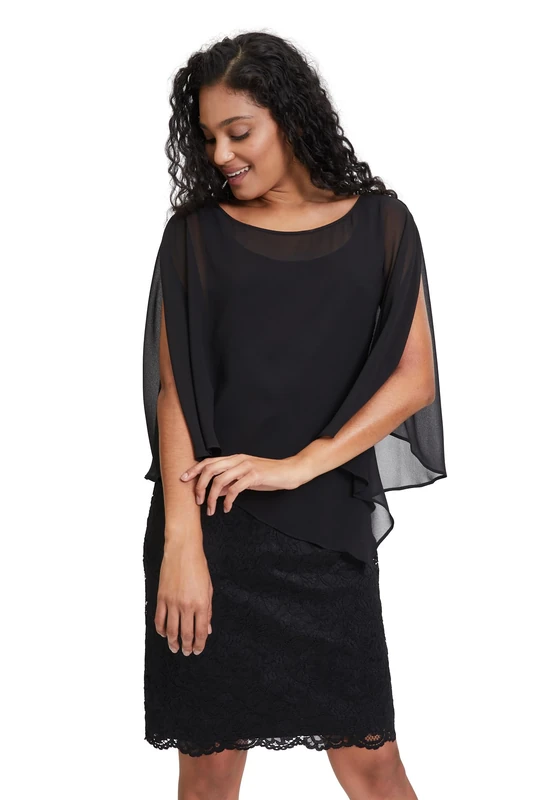Vera Mont Women's 0273/4817 Dress, Black, 18