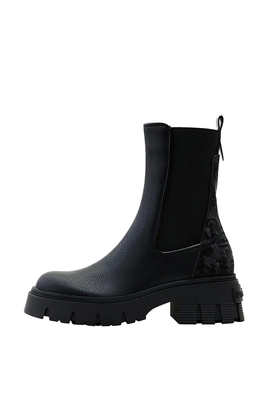 Desigual Women's Shoes_Base Chelsea Mid Calf Boot, Black, 41 EU, black, 7 UK