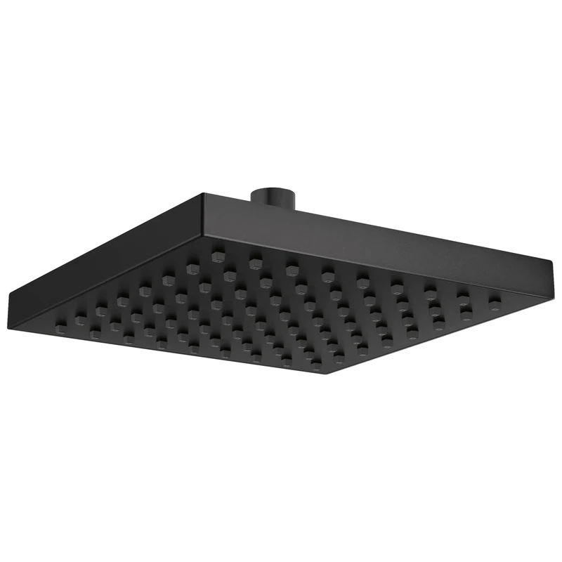 Delta - Tap Single Jet Rain Shower Black, Rain Shower Head, Black Square Shower Head, Matte Black Rain Shower Head, Delta Rain Shower Metal Shower Head, Matte Black 52841-BL